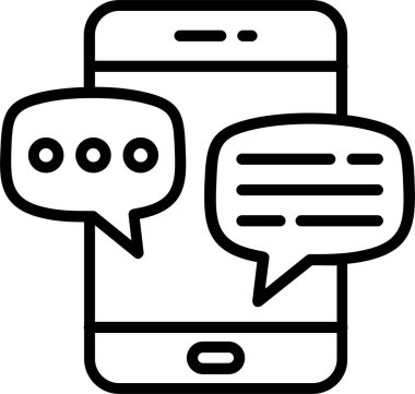 Mobil sohbet hattı simgesi tasarım
