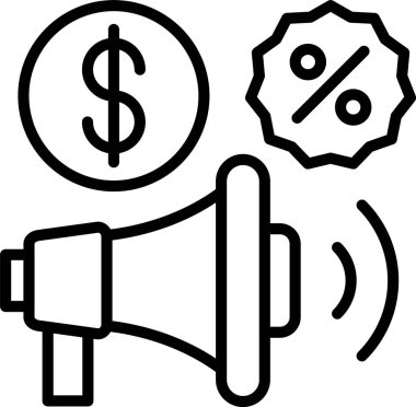 Megafon Satır Simgesi Tasarımı