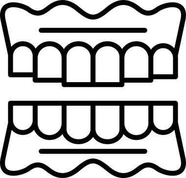 Takma diş Satırı Simgesi Tasarımı