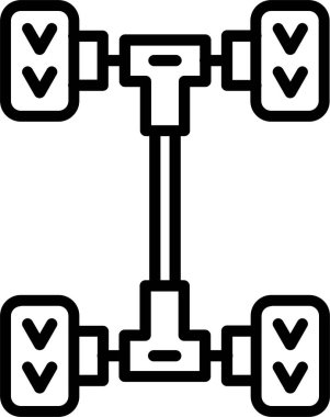 Drivetrain Line Icon Design clipart