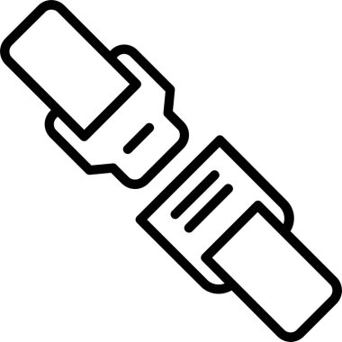 Koltuk Kemeri Çizgisi Simgesi Tasarımı