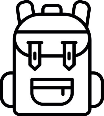 Backpack Line Icon Design clipart