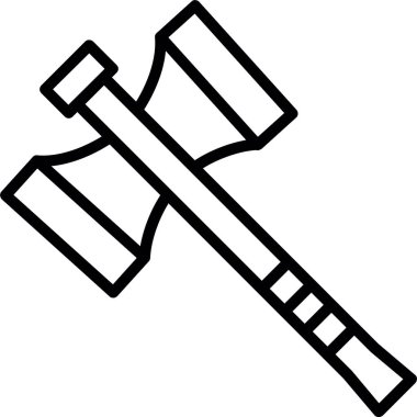 Hammer Line Icon Design clipart