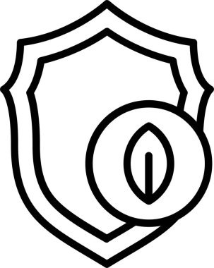 Kalkan çizgi simgesi tasarımı