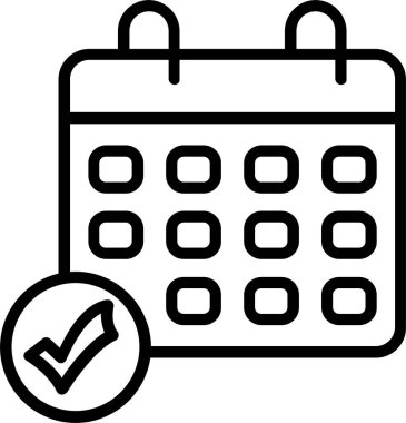 takvim çizgisi simgesi tasarımı