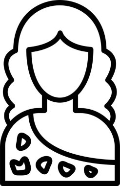 Mağara kadını Satır Simgesi Tasarımı