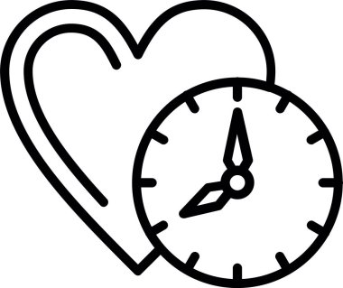 Saat Çizgisi Simgesi Tasarımı