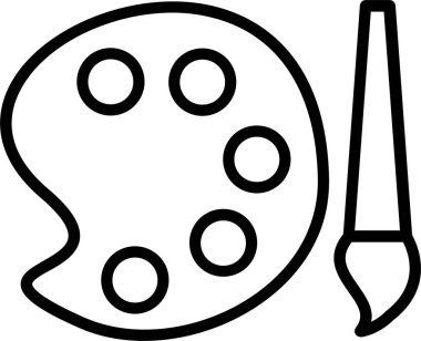 Renk Paleti Satırı Simgesi Tasarımı