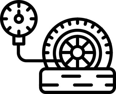 Düz Lastik Çizgisi Simge Tasarımı