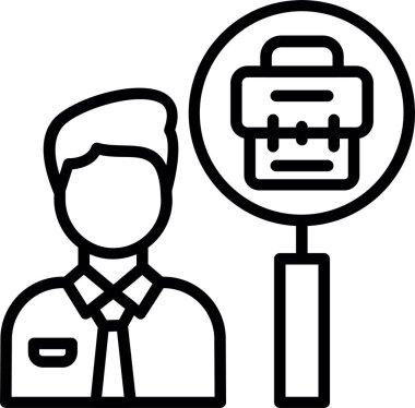 İş Arayıcı Satır Simgesi Tasarımı