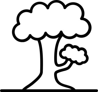 Ağaç Çizgisi Simgesi Tasarımı