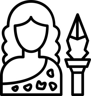 Hunter Kadın Satır Simgesi Tasarımı