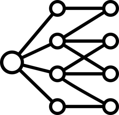 Nöral ağ çizgisi simgesi tasarımı