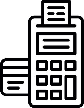 Kredi Kartı Makine Satırı Simgesi Tasarımı