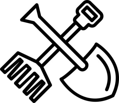 Bahçe Araçları Satırı Simge Tasarımı