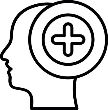 Zihinsel olarak ince Satır Simgesi Tasarımı