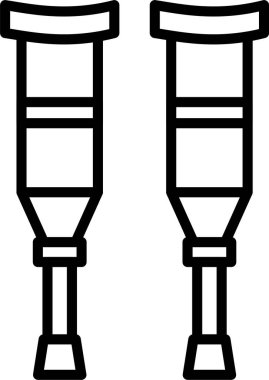 Koltuk değneği Satırı Simgesi Tasarımı