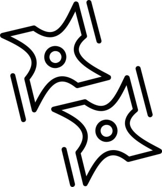 Ninja Shuriken Satır Simgesi Tasarımı