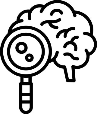 Beyin Araştırma Satırı Simgesi Tasarımı