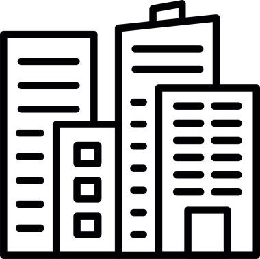 Şehir Çizgisi Simgesi Tasarımı