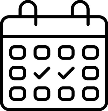 takvim çizgisi simgesi tasarımı