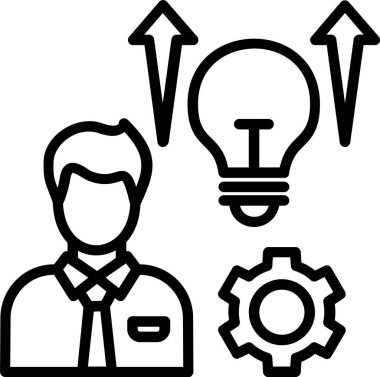 Yetenek Geliştirme Satır Simgesi Tasarımı