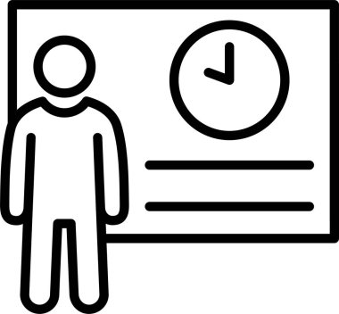 Zaman Yönetimi Satır Simgesi Tasarımı