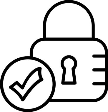 Asma kilit satır simgesi tasarım