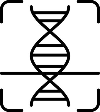 DNA Çizgisi Simgesi Tasarımı