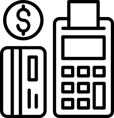 Kredi Kartı Çizgisi Simgesi Tasarımı