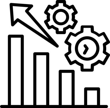 Verimlilik Yönetimi Satır Simgesi Tasarımı
