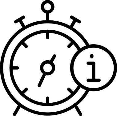 Saat Çizgisi Simgesi Tasarımı