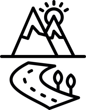 Yol Çizgisi Simgesi Tasarımı