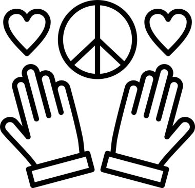 Peace Line Icon Design clipart