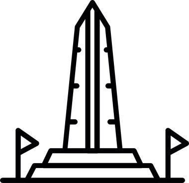 Washington Anıt Çizgisi Simge Tasarımı