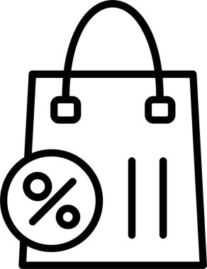 İndirimli Çanta Satır Simgesi Tasarımı