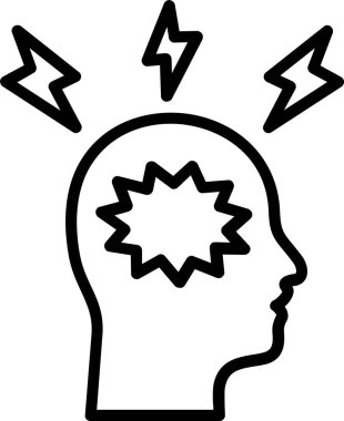 Sinir Bozukluğu Çizgisi Simgesi Tasarımı