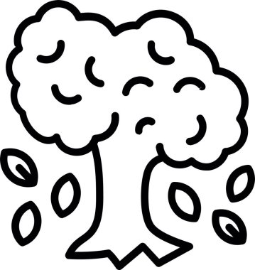 Düşen Yapraklar Satır Simgesi Tasarımı