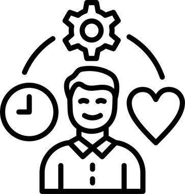 Organize Yaşam Çizgisi Simgesi Tasarımı