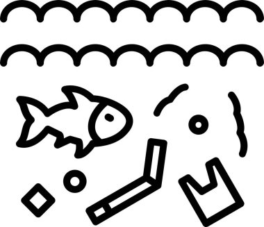 Kirlilik Çizgisi Simgesi Tasarımı