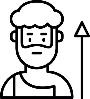 Tarih öncesi adam Satır Simgesi Tasarımı