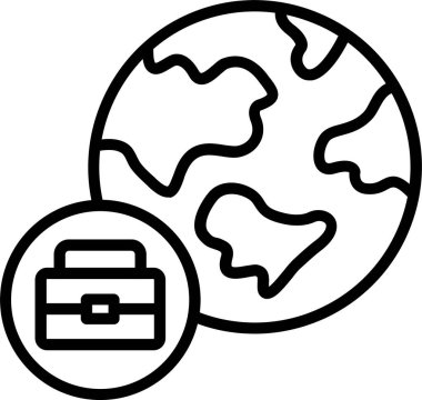 Küresel İş Hattı Simgesi Tasarımı