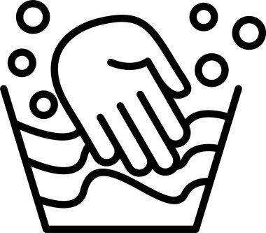 El yıkama Hattı Simgesi Tasarımı