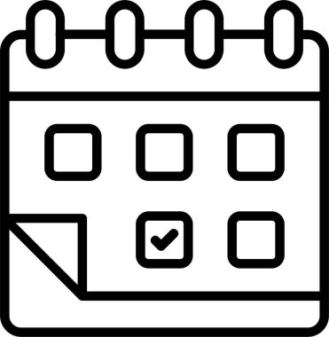 Schedule Line Icon Design clipart