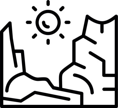 Kanyon Çizgisi Simge Tasarımı