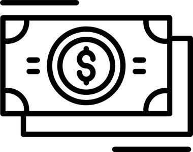 Dolar Çizgisi Simgesi Tasarımı