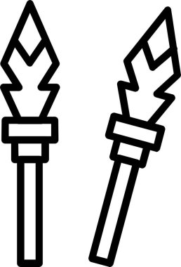 Spear Line Icon Design clipart