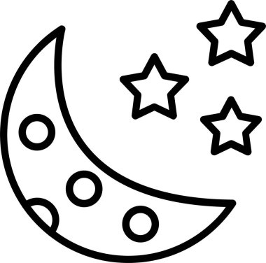 Yarım Ay Çizgisi Simge Tasarımı