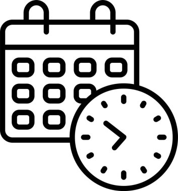 Saat Çizgisi Simgesi Tasarımı