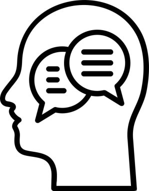 İç Diyalog Satır Simgesi Tasarımı